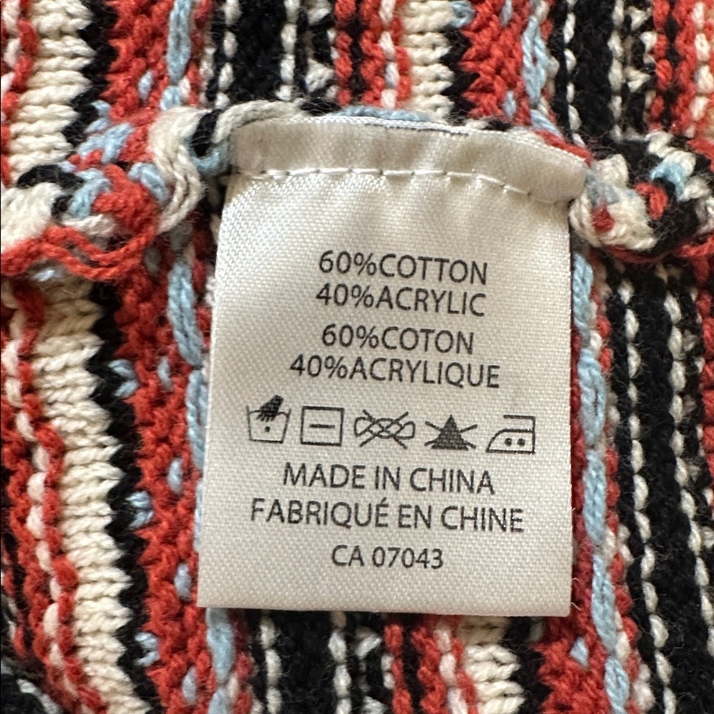 Belldini Red Black Blue Cream Striped Knit Tank Top - Picture 5 of 5